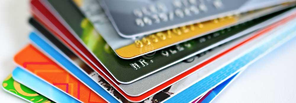Close-up of credit cards