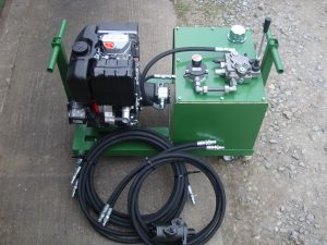 Birdseye view of a hydraulic power pack