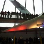 Spectators watching Concorde display at Duxford Aviation Society