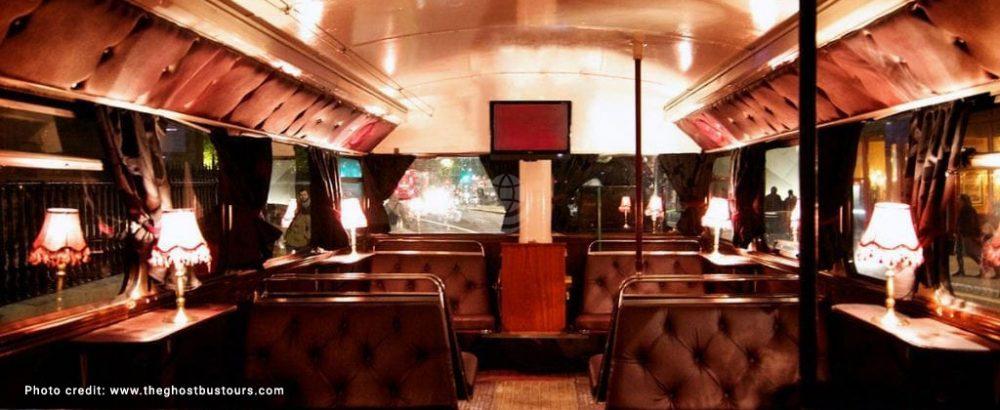 Inside the Ghost Bus Tours Bus