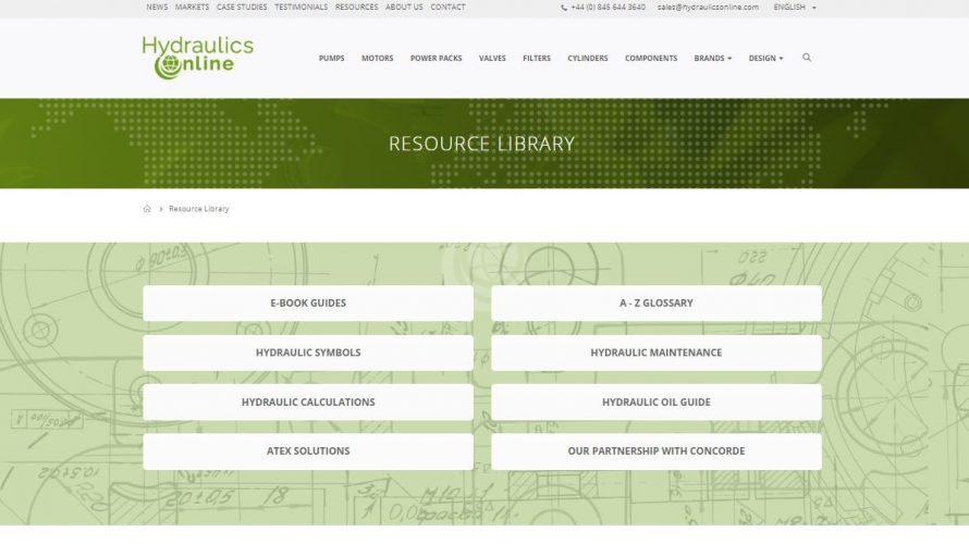 new resource library website landing page