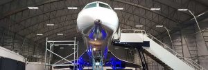 Concorde G-BOAC in hangar