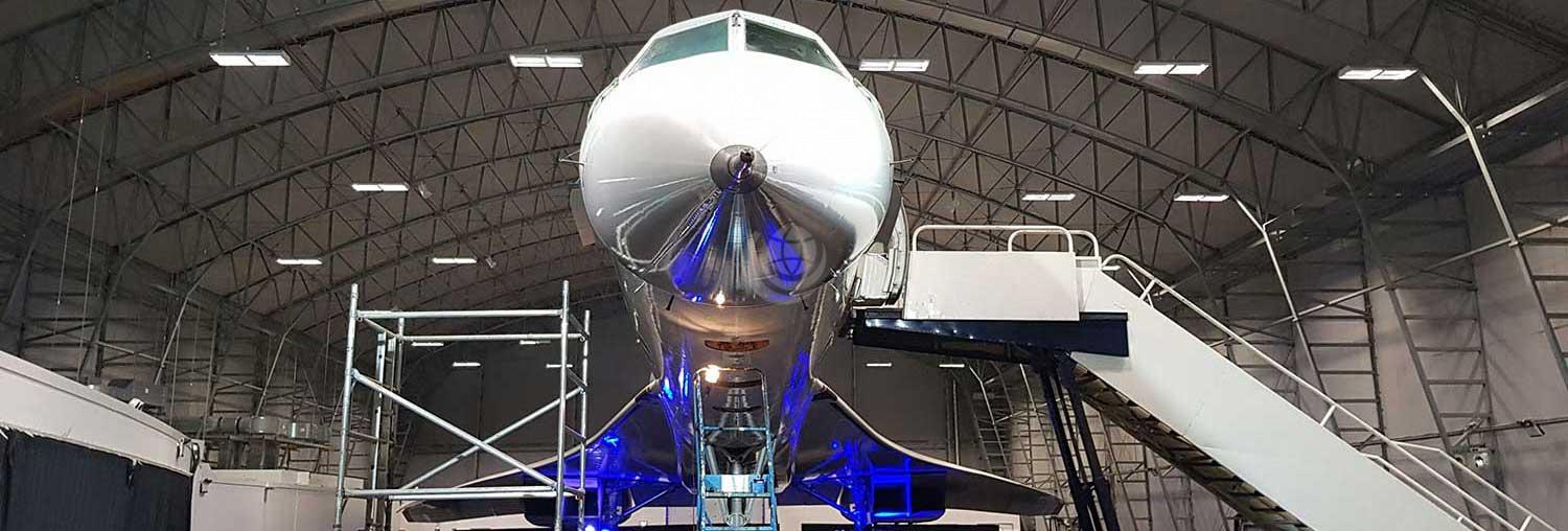 Concorde G-BOAC in hangar