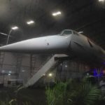 Night picture of Concorde G-BOAC in hangar