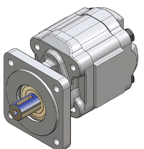 Parker / Commercial P50 Type Cast Iron Gear Pump / Motor - 313 9718 088