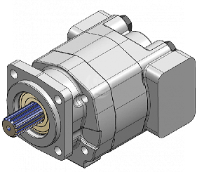 Parker / Commercial P350 Type Cast Iron Gear Pump / Motor - 323 9110 009