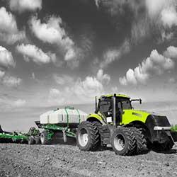 Green harvesting tractor