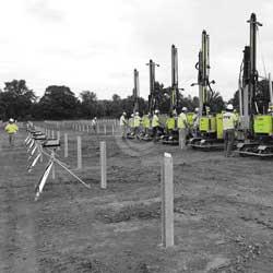 Geotechnical piling construction workers