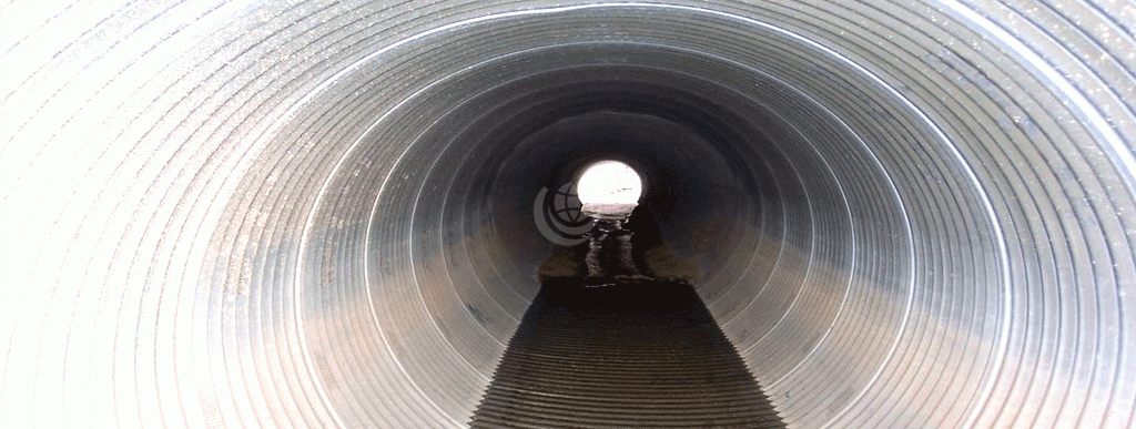 White contruction tunnel in Kuwait