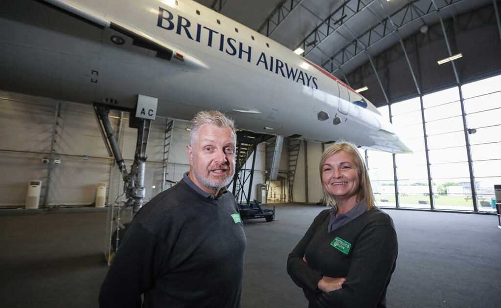 Helen and Mark Tonks at Manchester Airport