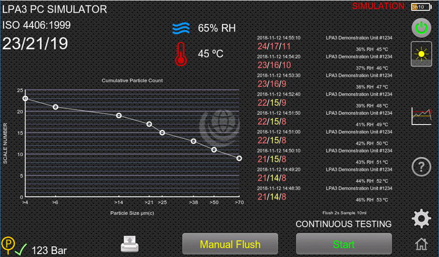 MP Filtri LPA3 Touch screen