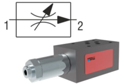 Flow Control Valve with Symbol