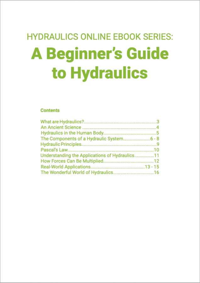beginners guide to hydraulic ebook contents preview